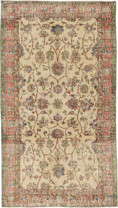 El Dokuma Vintage Halı - 115 cm x 205 cm