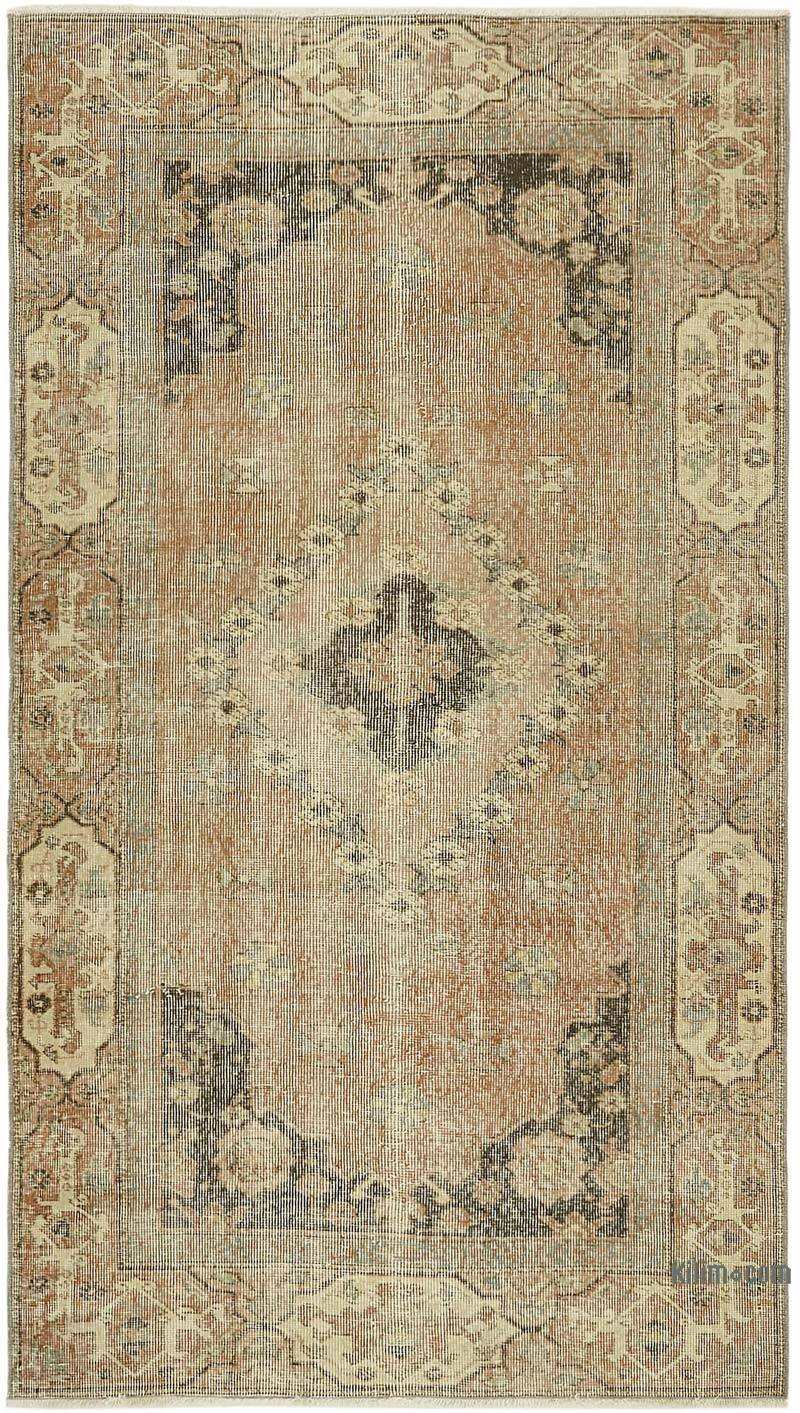 Alfombra Vintage Turca Anudada a Mano - 117 cm x 207 cm - K0082797