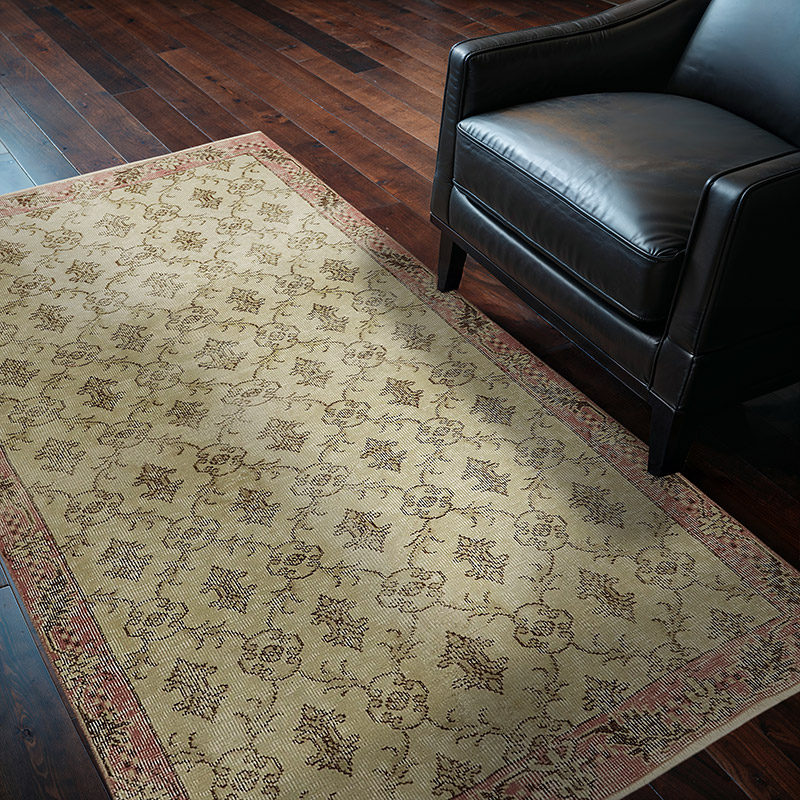 Vintage Turkish Hand-Knotted Rug - 4' 1" x 6' 3" (49" x 75") - K0082798