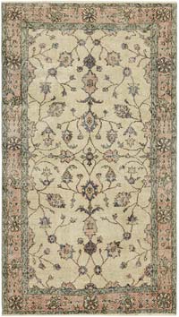 Alfombra Vintage Turca Anudada a Mano - 111 cm x 190 cm