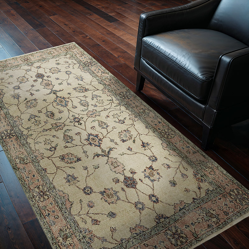 Alfombra Vintage Turca Anudada a Mano - 111 cm x 190 cm - K0082799
