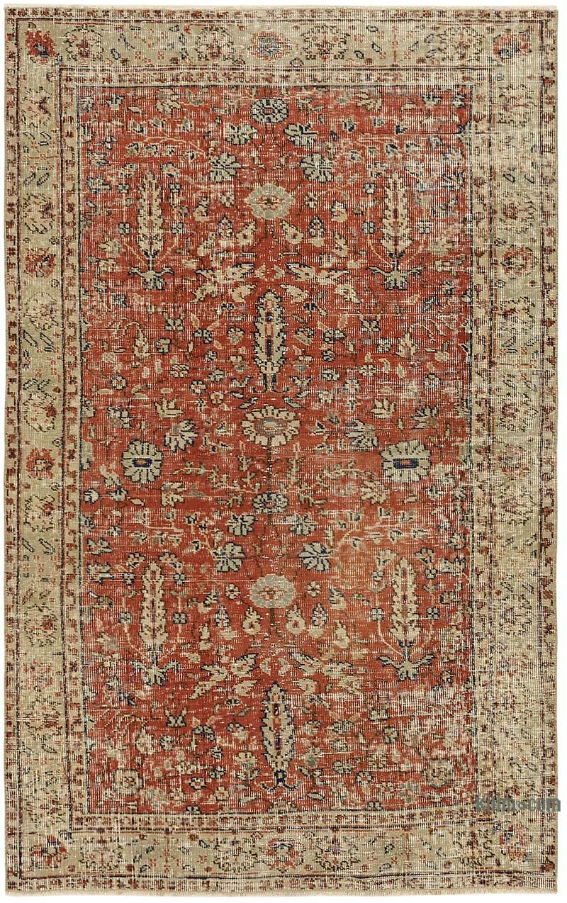 Alfombra Vintage Turca Anudada a Mano - 116 cm x 183 cm - K0082800