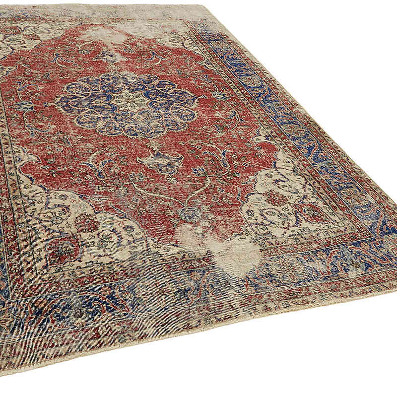 Alfombra Vintage Turca Anudada a Mano - 210 cm x 310 cm - K0082818