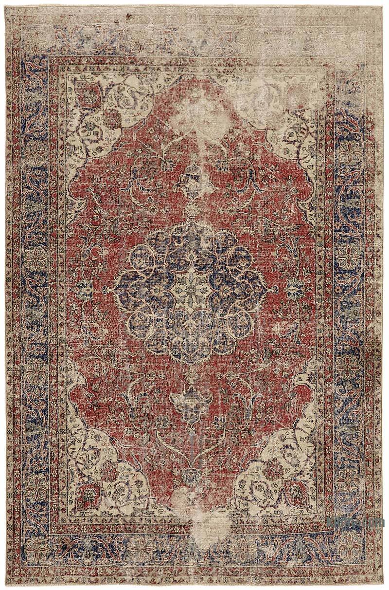 Alfombra Vintage Turca Anudada a Mano - 210 cm x 310 cm - K0082818