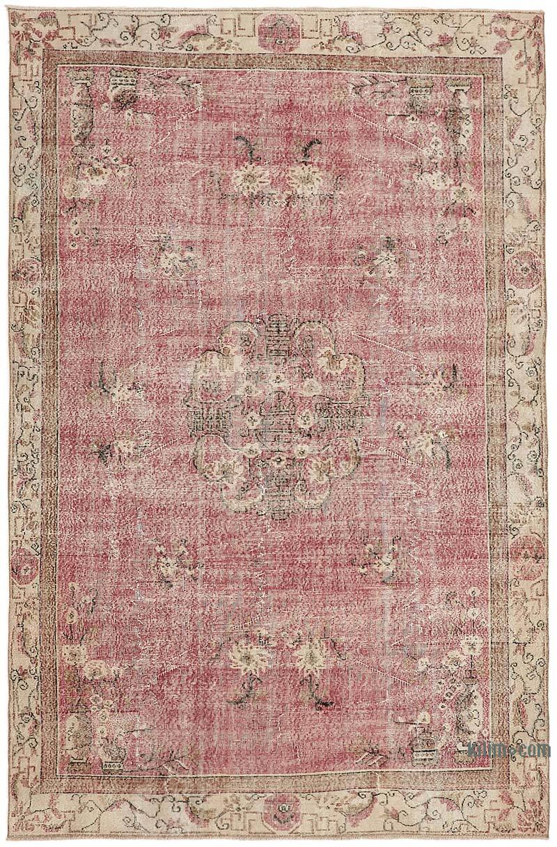 Alfombra Vintage Turca Anudada a Mano - 210 cm x 317 cm - K0082822