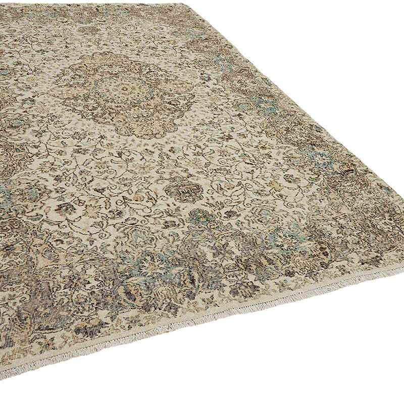 Alfombra Vintage Turca Anudada a Mano - 203 cm x 322 cm - K0082827