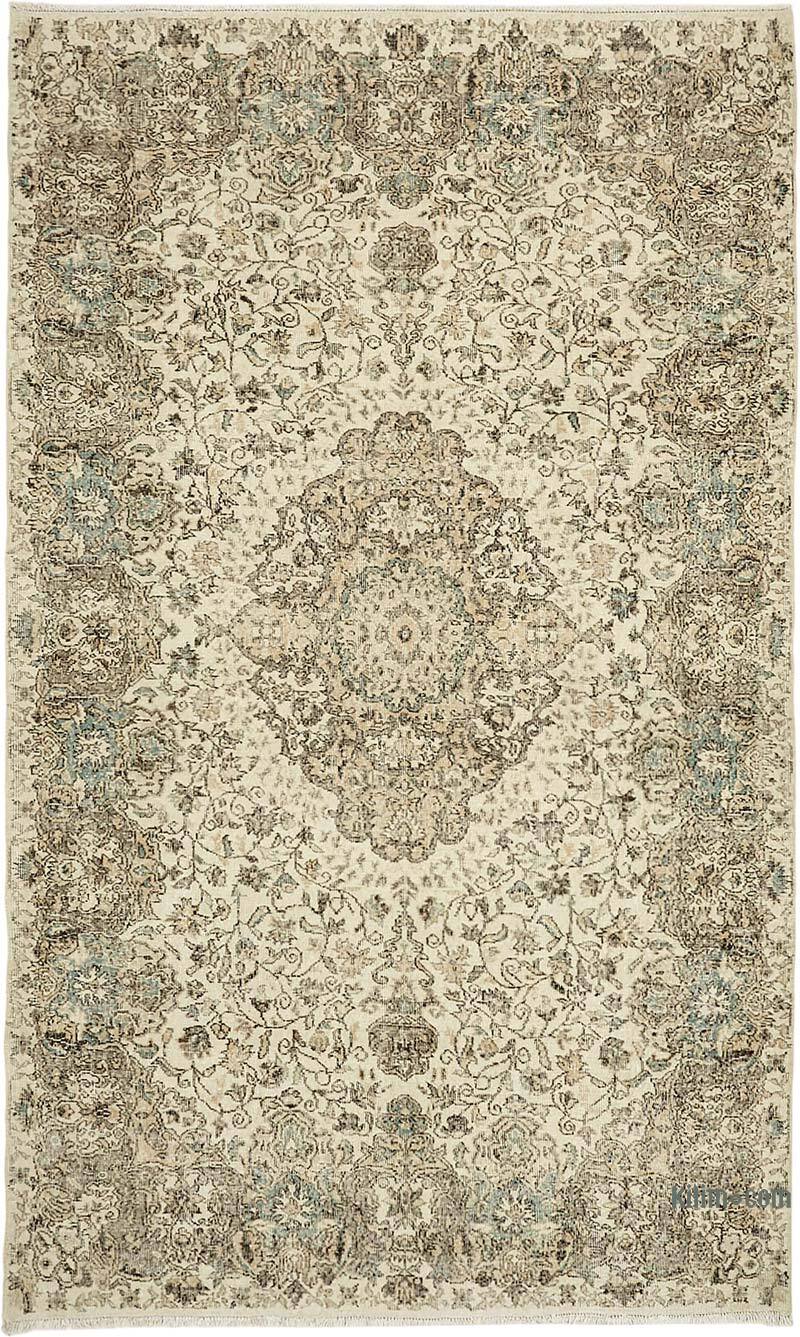 Alfombra Vintage Turca Anudada a Mano - 203 cm x 322 cm - K0082827