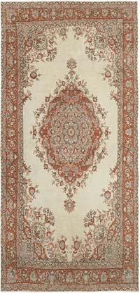 Vintage Turkish Hand-Knotted Rug - 6' 2" x 12' 8" (74" x 152")