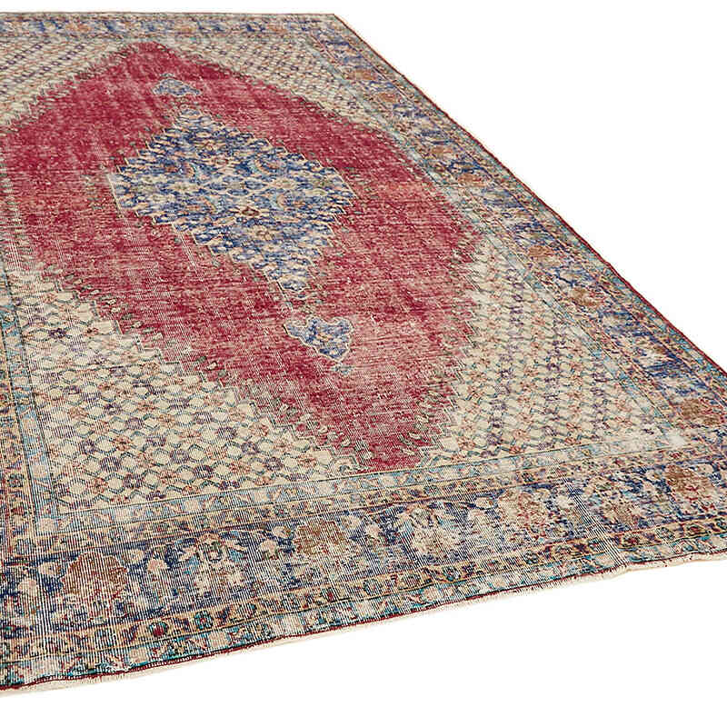 Alfombra Vintage Turca Anudada a Mano - 210 cm x 325 cm - K0082834