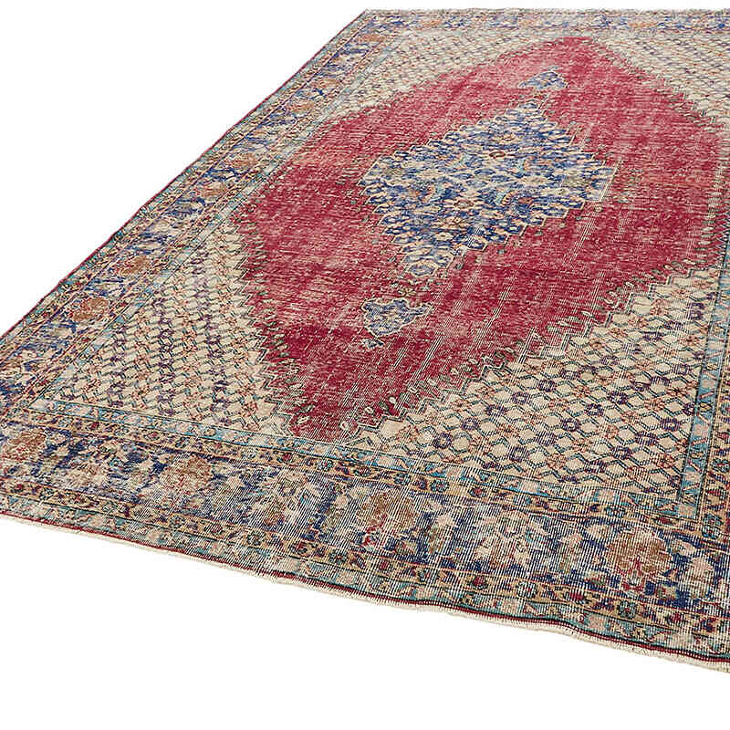 Alfombra Vintage Turca Anudada a Mano - 210 cm x 325 cm - K0082834