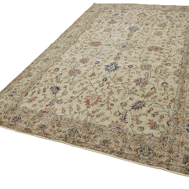Alfombra Vintage Turca Anudada a Mano - 203 cm x 322 cm - K0082847