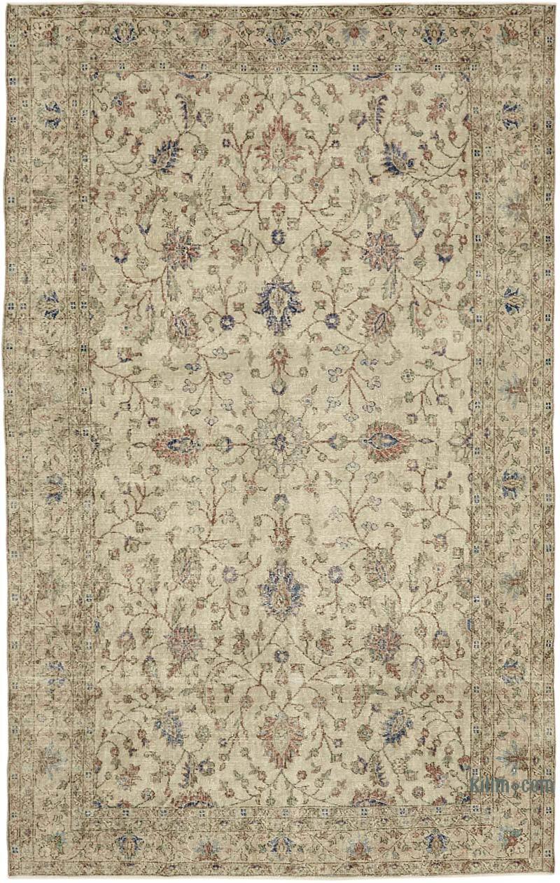 Alfombra Vintage Turca Anudada a Mano - 203 cm x 322 cm - K0082847