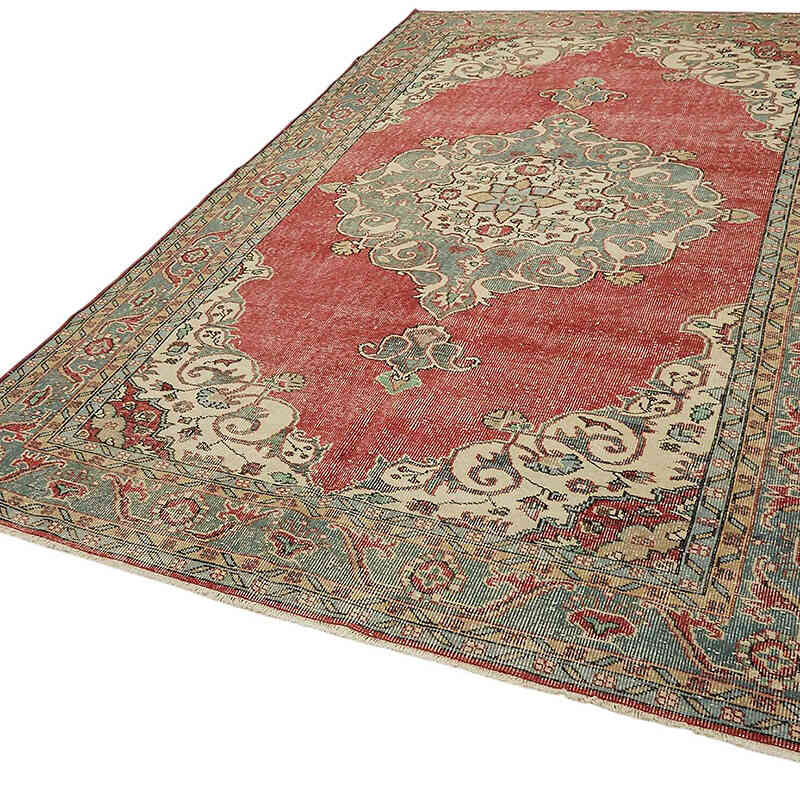 Alfombra Vintage Turca Anudada a Mano - 207 cm x 315 cm - K0082861