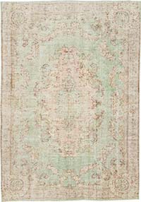 Vintage Turkish Hand-Knotted Rug - 7'  x 10' 1" (84" x 121")