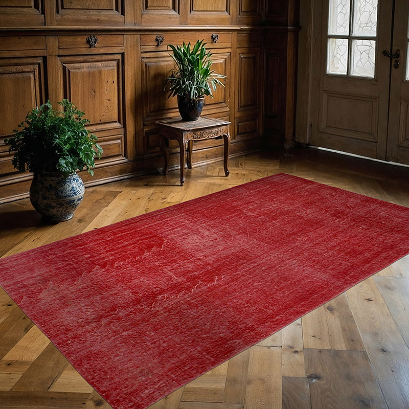 Over-dyed Vintage Hand-Knotted Turkish Rug - 4' 8" x 7' 11" (56" x 95") - K0082913