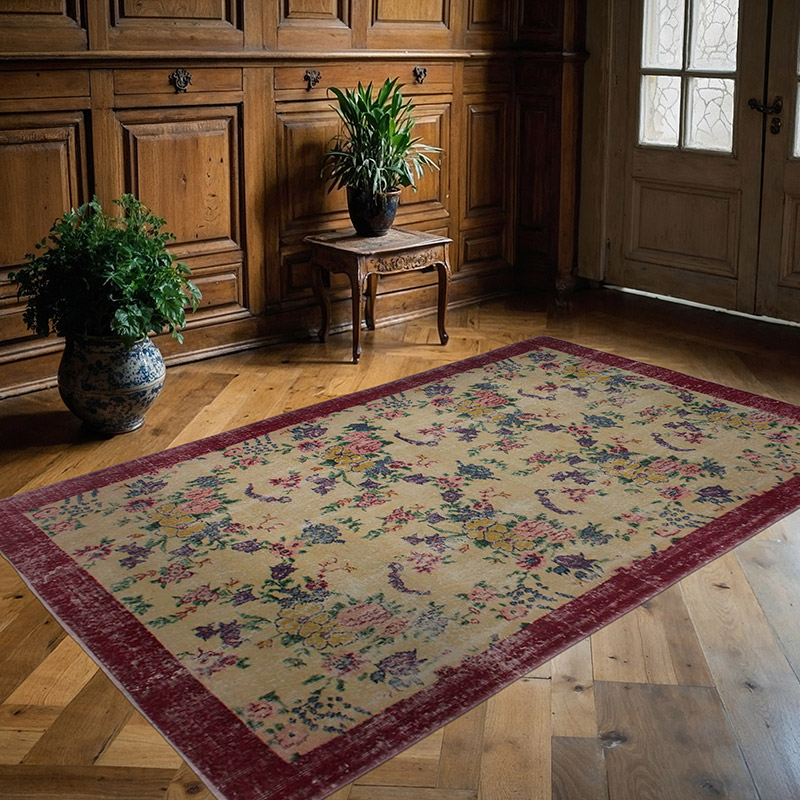 Vintage Turkish Hand-Knotted Rug - 4' 9" x 7' 6" (57" x 90") - K0082914