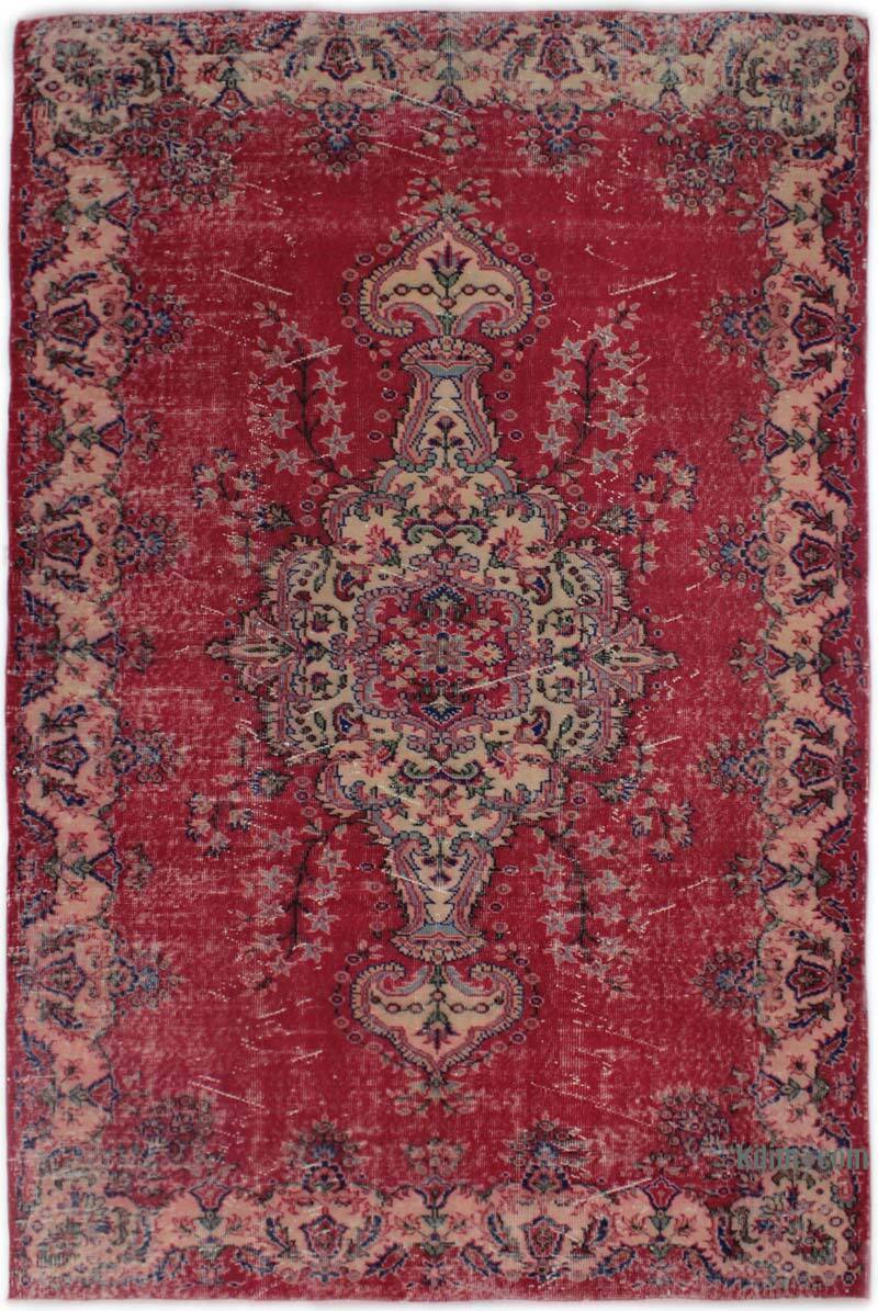 Vintage Turkish Hand-Knotted Rug - 5' 10" x 8' 10" (70" x 106") - K0082917