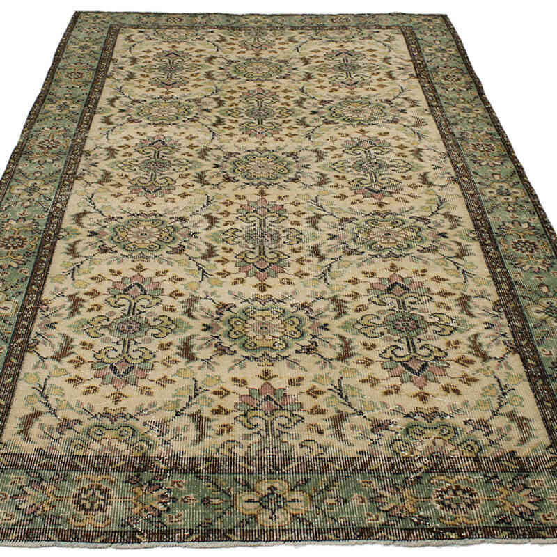Vintage Turkish Hand-Knotted Rug - 5'  x 8' 8" (60" x 104") - K0082919
