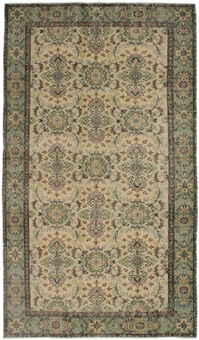 Vintage Turkish Hand-Knotted Rug - 5'  x 8' 8" (60" x 104") - K0082919