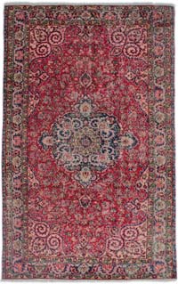 Vintage Turkish Hand-Knotted Rug - 5' 3" x 8' 5" (63" x 101")