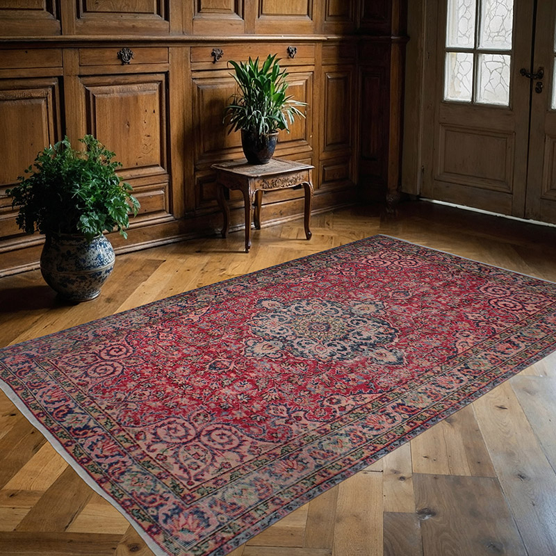 Vintage Turkish Hand-Knotted Rug - 5' 3" x 8' 5" (63" x 101") - K0082920