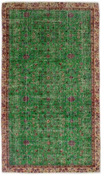Alfombra Vintage Turca Anudada a Mano - 141 cm x 245 cm
