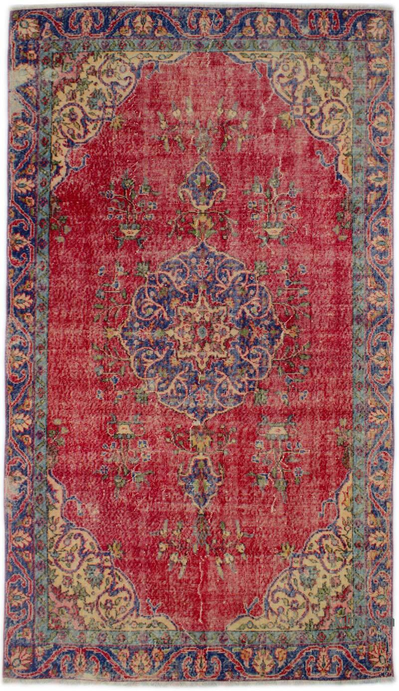 Alfombra Vintage Turca Anudada a Mano - 155 cm x 270 cm - K0082923