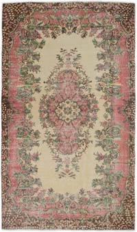 Vintage Turkish Hand-Knotted Rug - 5' 3" x 8' 10" (63" x 106")