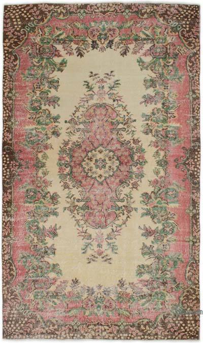 Vintage Turkish Hand-Knotted Rug - 5' 3" x 8' 10" (63" x 106")