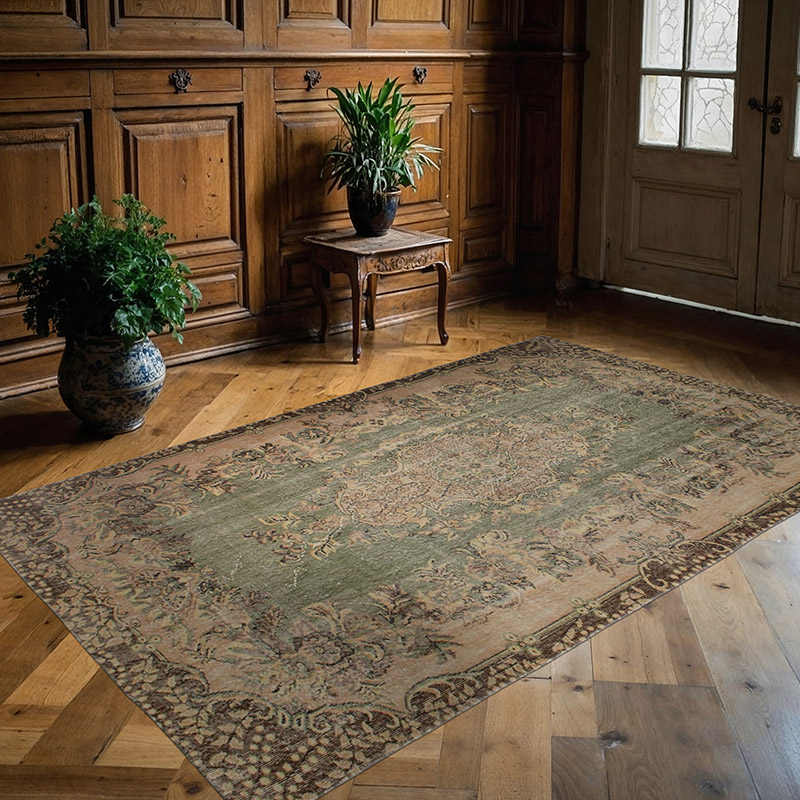 Vintage Turkish Hand-Knotted Rug - 5' 4" x 8' 6" (64" x 102") - K0082928