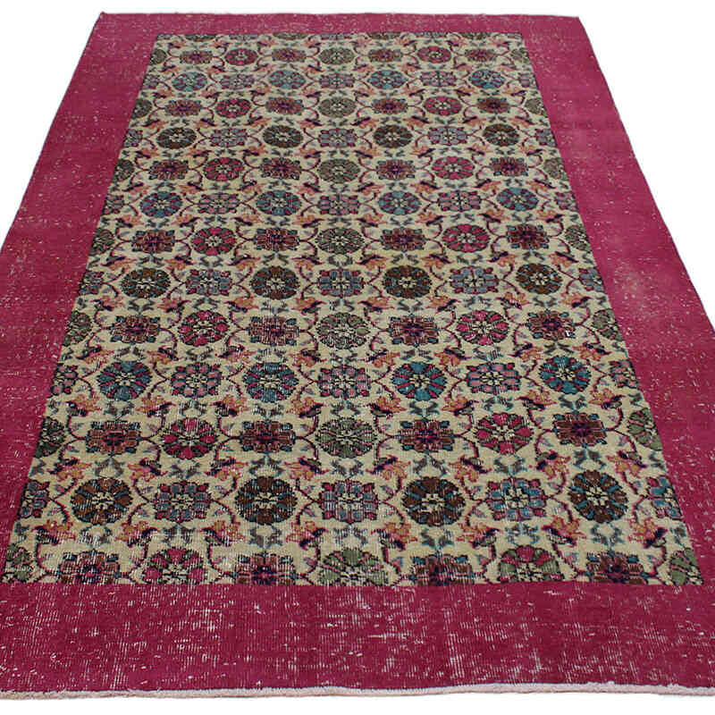 Vintage Turkish Hand-Knotted Rug - 4' 8" x 8'  (56" x 96") - K0082930