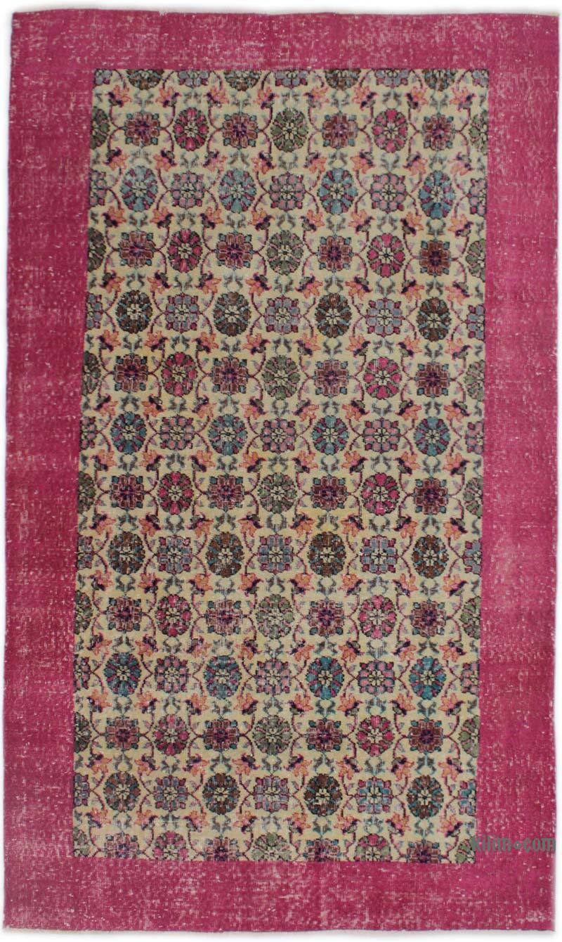 Vintage Turkish Hand-Knotted Rug - 4' 8" x 8'  (56" x 96") - K0082930