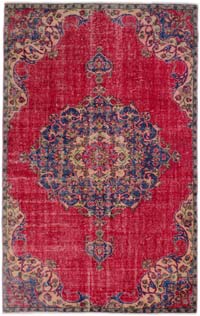 Vintage Turkish Hand-Knotted Rug - 5' 4" x 8' 7" (64" x 103")