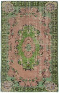 Alfombra Vintage Turca Anudada a Mano - 166 cm x 260 cm