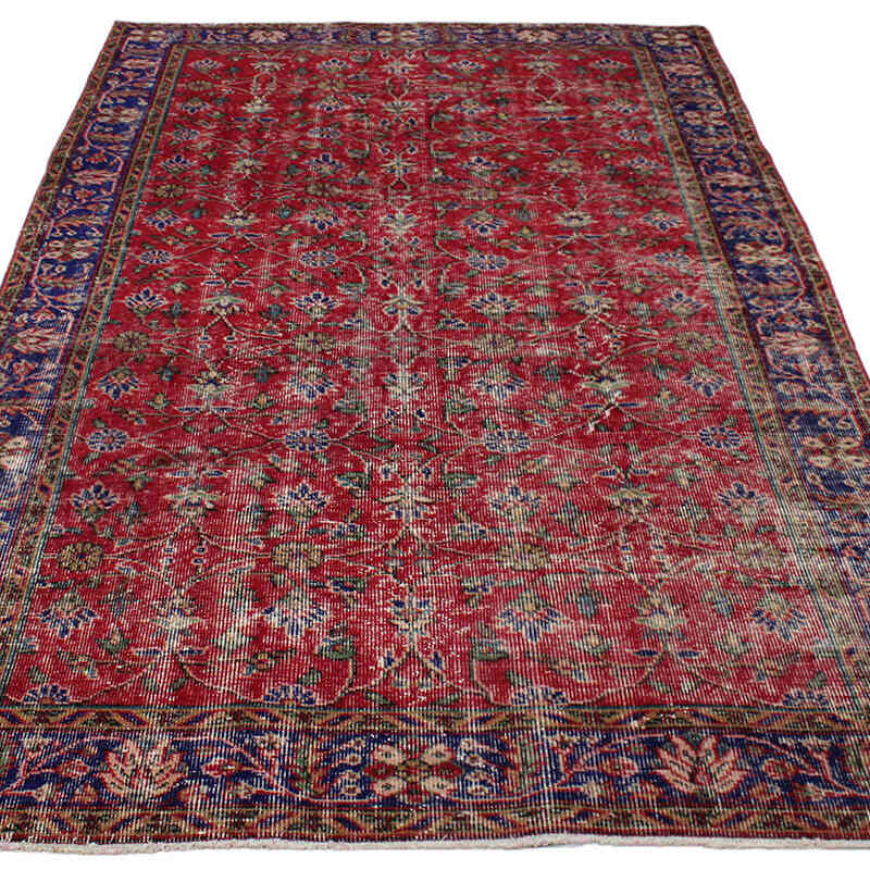 Alfombra Vintage Turca Anudada a Mano - 150 cm x 263 cm - K0082937