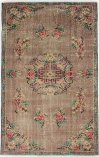 Vintage Turkish Hand-Knotted Rug - 4' 9" x 7' 7" (57" x 91")