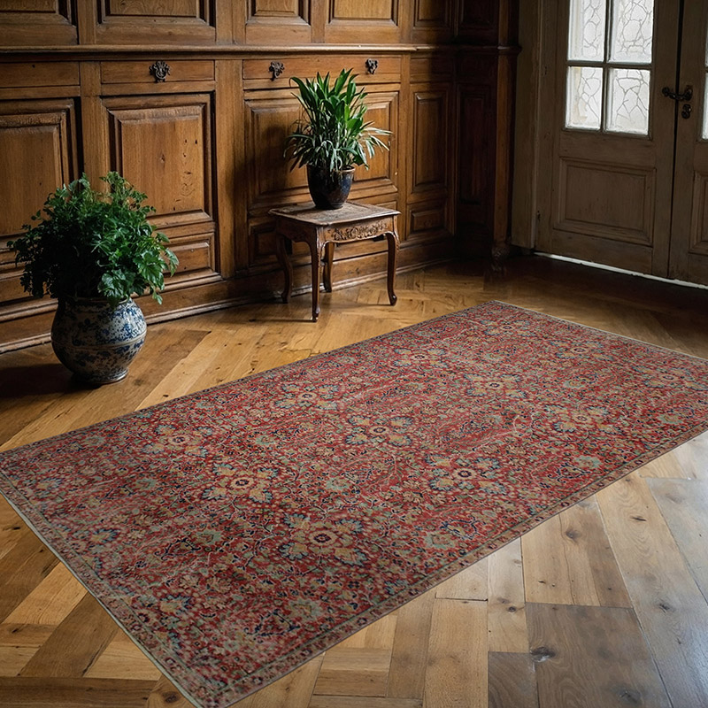 Vintage Turkish Hand-Knotted Rug - 4' 9" x 8' 7" (57" x 103") - K0082943