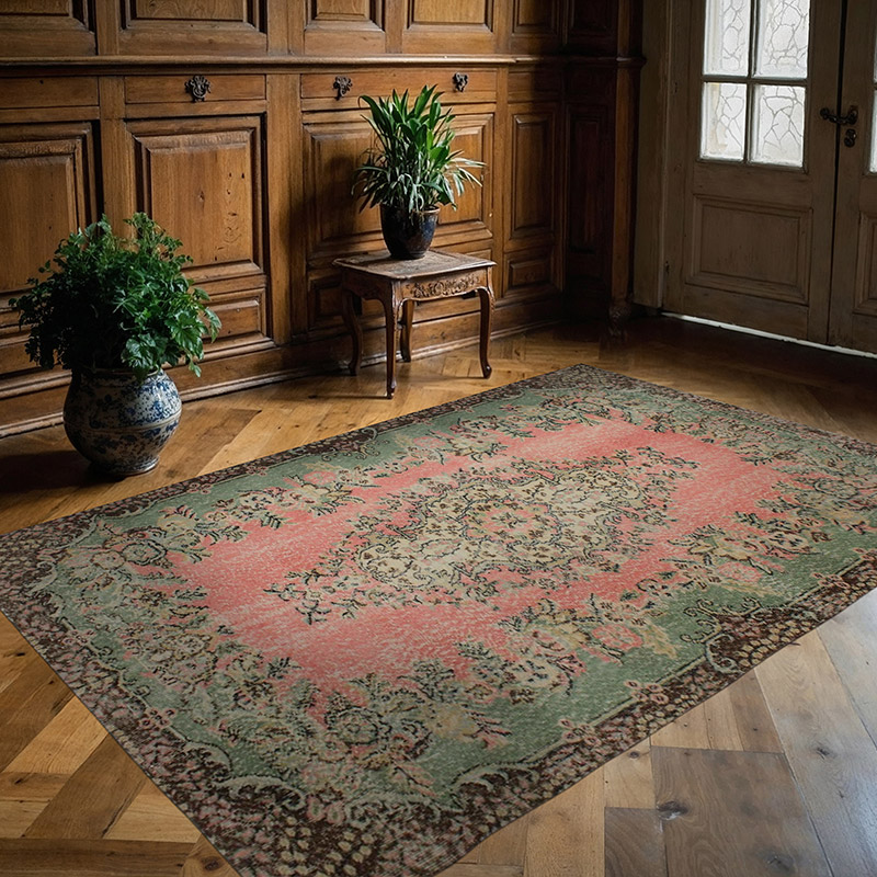 Alfombra Vintage Turca Anudada a Mano - 165 cm x 241 cm - K0082945