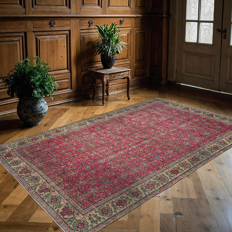 El Dokuma Vintage Halı - 154 cm x 241 cm - K0082946