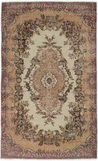 Vintage Turkish Hand-Knotted Rug - 5' 7" x 9' 3" (67" x 111")