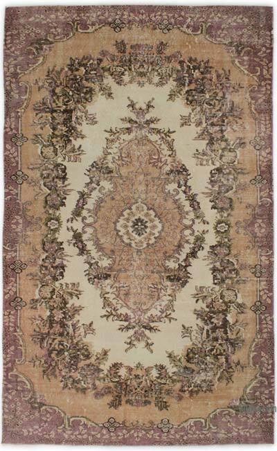 Vintage Turkish Hand-Knotted Rug - 5' 7" x 9' 3" (67" x 111")
