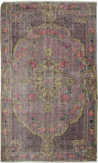 Vintage Turkish Hand-Knotted Rug - 5' 5" x 9' 1" (65" x 109")