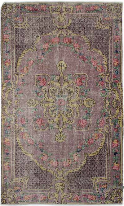 Alfombra Vintage Turca Anudada a Mano - 165 cm x 278 cm