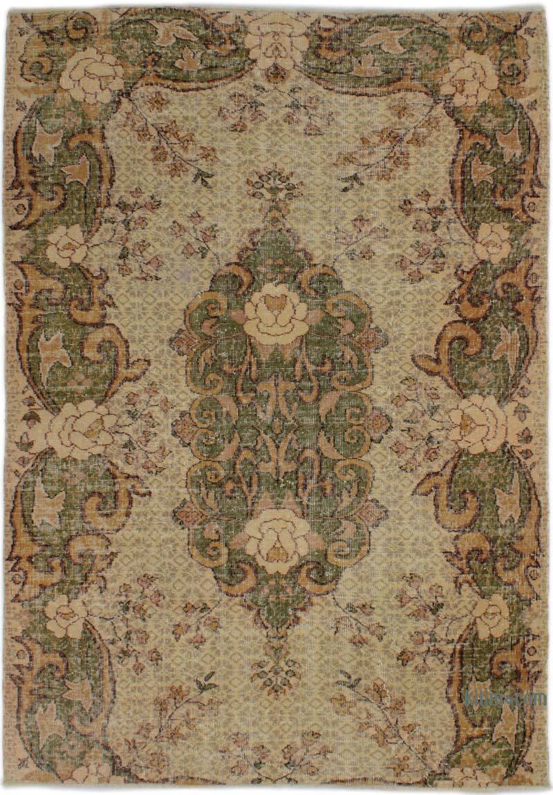 Vintage Turkish Hand-Knotted Rug - 4' 10" x 7'  (58" x 84") - K0082951