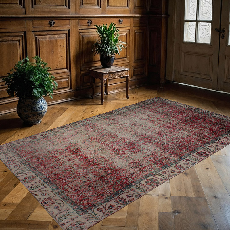 Vintage Turkish Hand-Knotted Rug - 5'  x 8' 6" (60" x 102") - K0082953