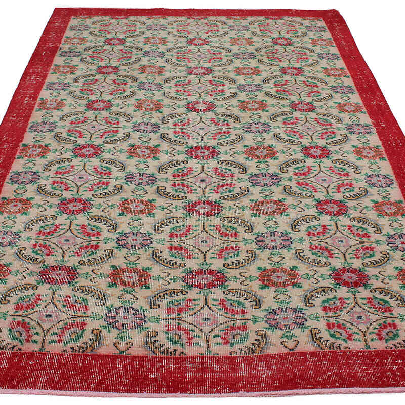Vintage Turkish Hand-Knotted Rug - 5' 3" x 8' 2" (63" x 98") - K0082954