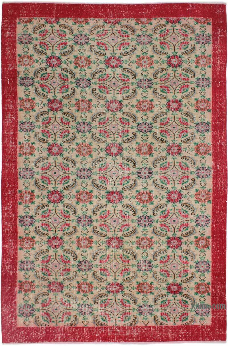 Vintage Turkish Hand-Knotted Rug - 5' 3" x 8' 2" (63" x 98") - K0082954