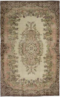 Vintage Turkish Hand-Knotted Rug - 5' 6" x 9' 2" (66" x 110")