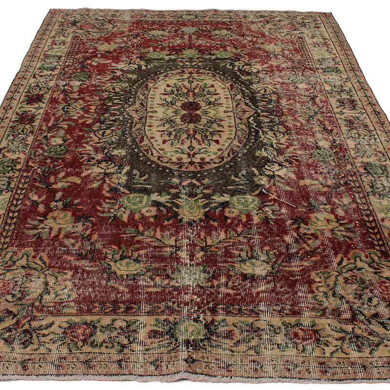 Vintage Turkish Hand-Knotted Rug - 5' 7" x 8' 9" (67" x 105") - K0082958