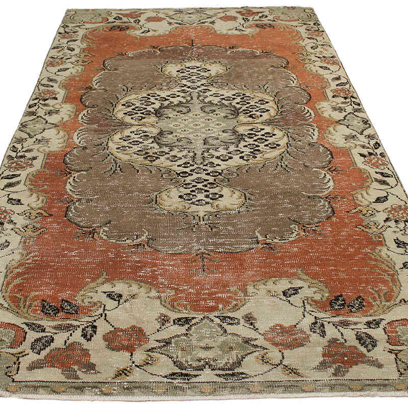 Alfombra Vintage Turca Anudada a Mano - 151 cm x 275 cm - K0082960